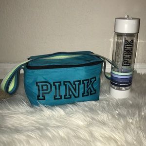 VS Pink Cooler and Water Bottle